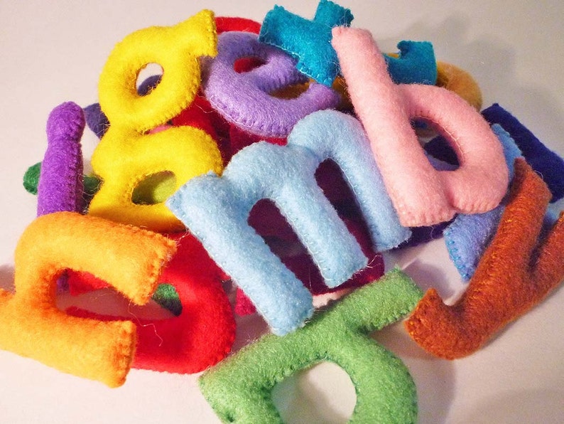 Felt Stuffed Alphabet, Felt letters for kids, Educational Toy image 4