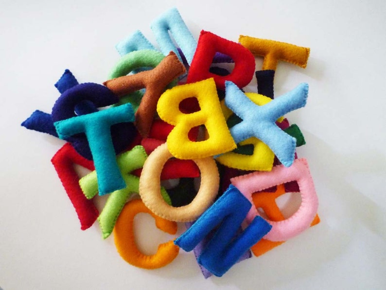 Felt Stuffed Alphabet, Felt letters for kids, Educational Toy image 1