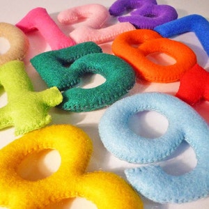Felt Stuffed Numbers, Numbers Set for kids, Educational Toy