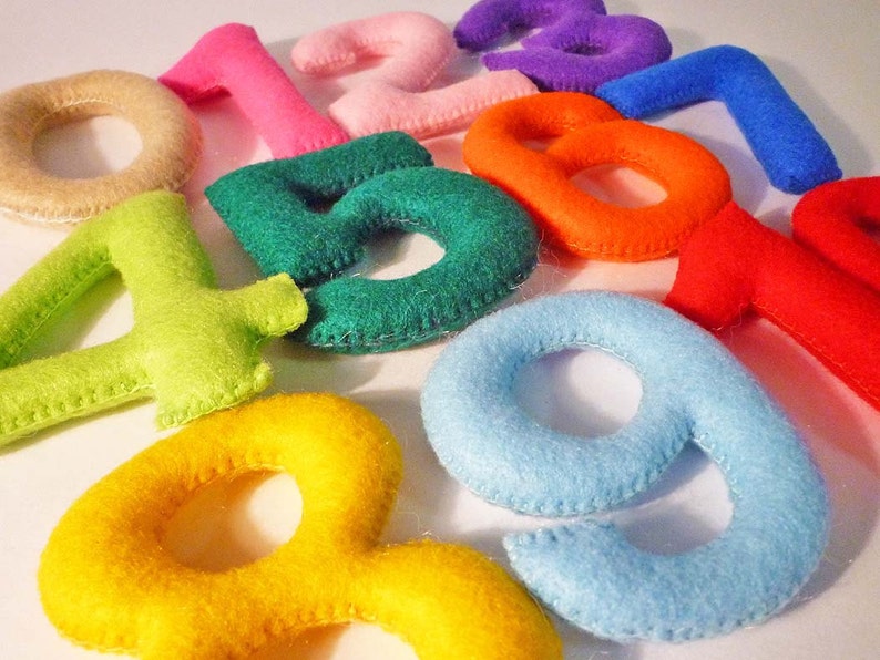 Felt Stuffed Numbers Numbers Set for Kids Educational Toy Etsy