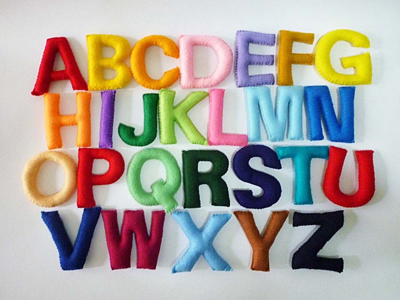 Felt Stuffed Alphabet, Felt letters for kids, Educational Toy image 3