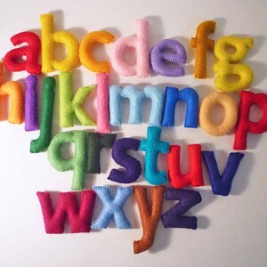 Felt Stuffed Alphabet, Felt letters for kids, Educational Toy image 2