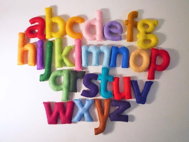 Felt Stuffed Alphabet, Felt letters for kids, Educational Toy image 2