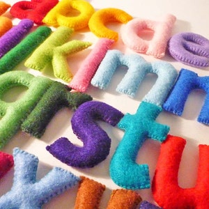 Felt Stuffed Alphabet, Felt letters for kids, Educational Toy image 1