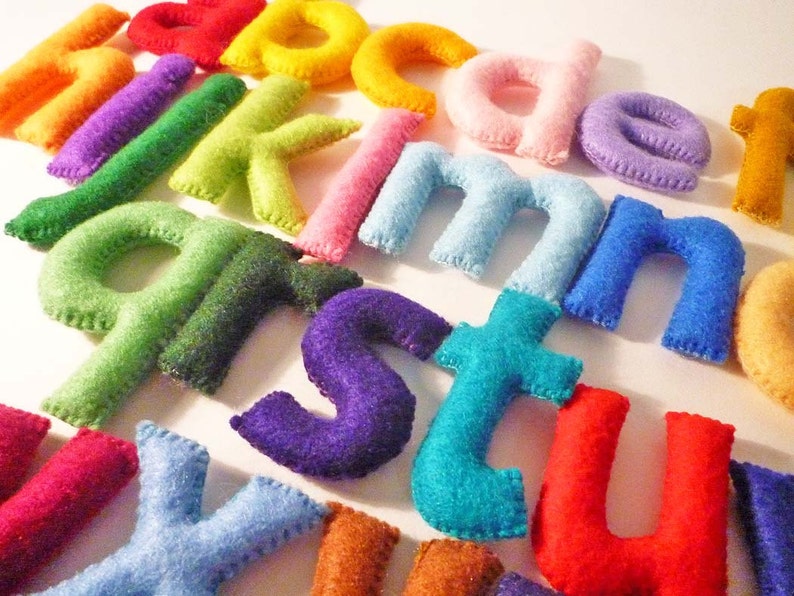 Felt Stuffed Alphabet, Felt letters for kids, Educational Toy image 1