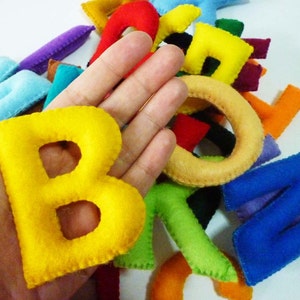 Felt Stuffed Alphabet, Felt letters for kids, Educational Toy image 5
