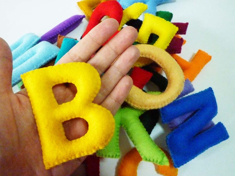 Felt Stuffed Alphabet, Felt letters for kids, Educational Toy image 5