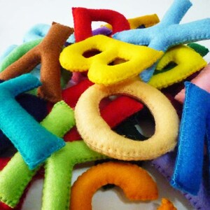 Felt Stuffed Alphabet, Felt letters for kids, Educational Toy image 2