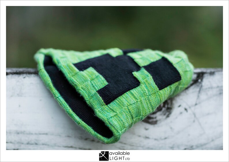 HAT KNITTING PATTERN Creeper Update minecraft Hat for Grownups Etsy