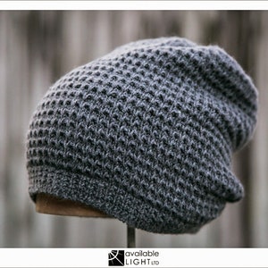 HAT KNITTING PATTERN - Mini Waffles