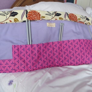 Estuche para agujas de tejer/porta agujas de tejer/rollo para agujas de tejer/estampado floral