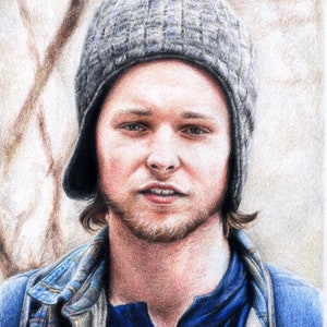 Portret wykonany kredkami kolorowymi na zamówienie - rodzinny portret dziecięcy