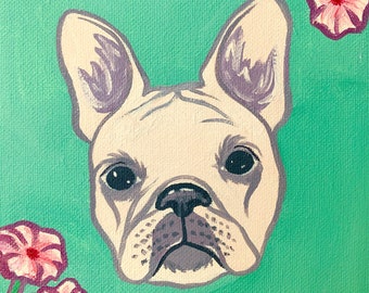 CUSTOM Pet Portrait Painting - Dog or cat portrait hand painted from photo