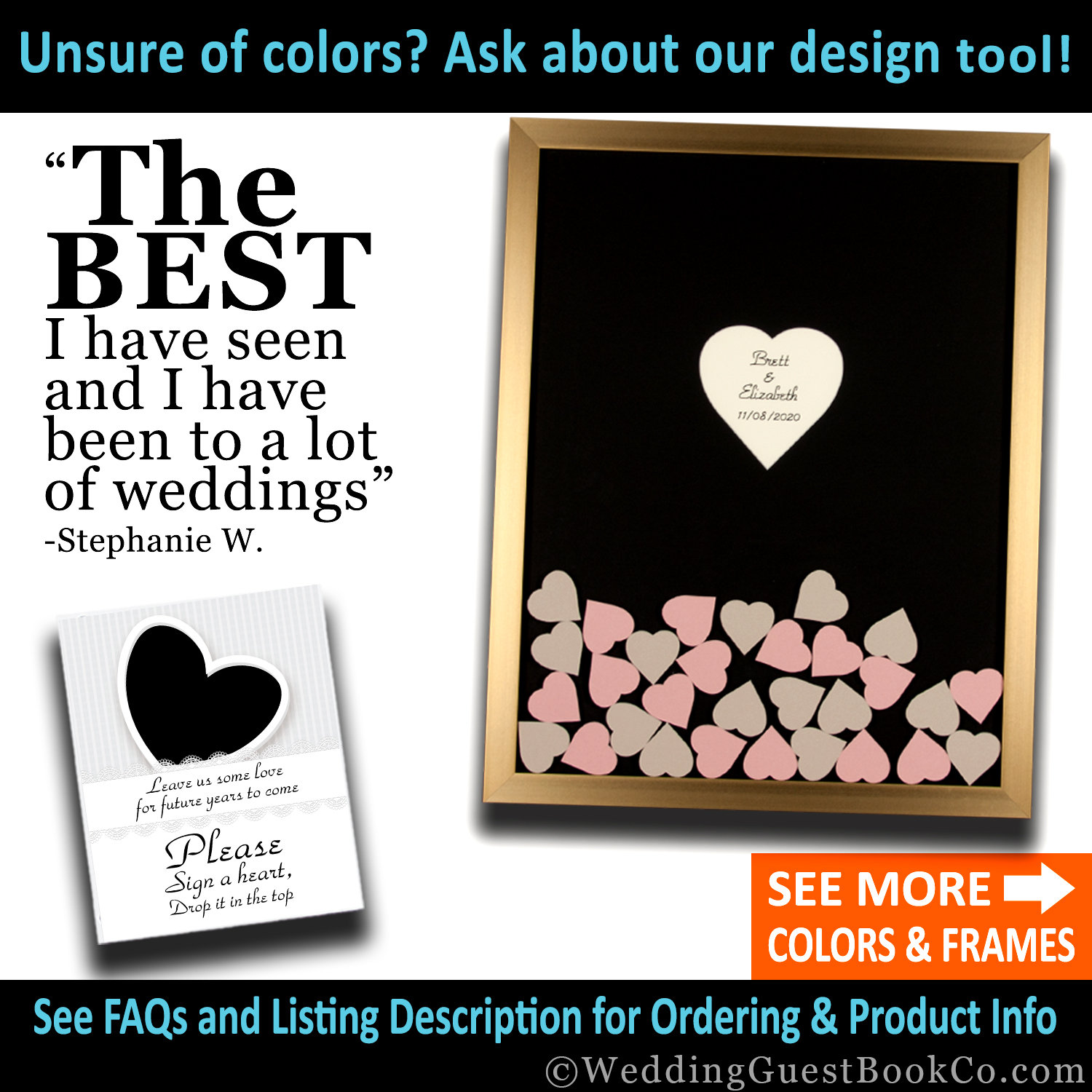 Wedding Guest Book Alternative Guestbook Drop Box Guest Book Etsy