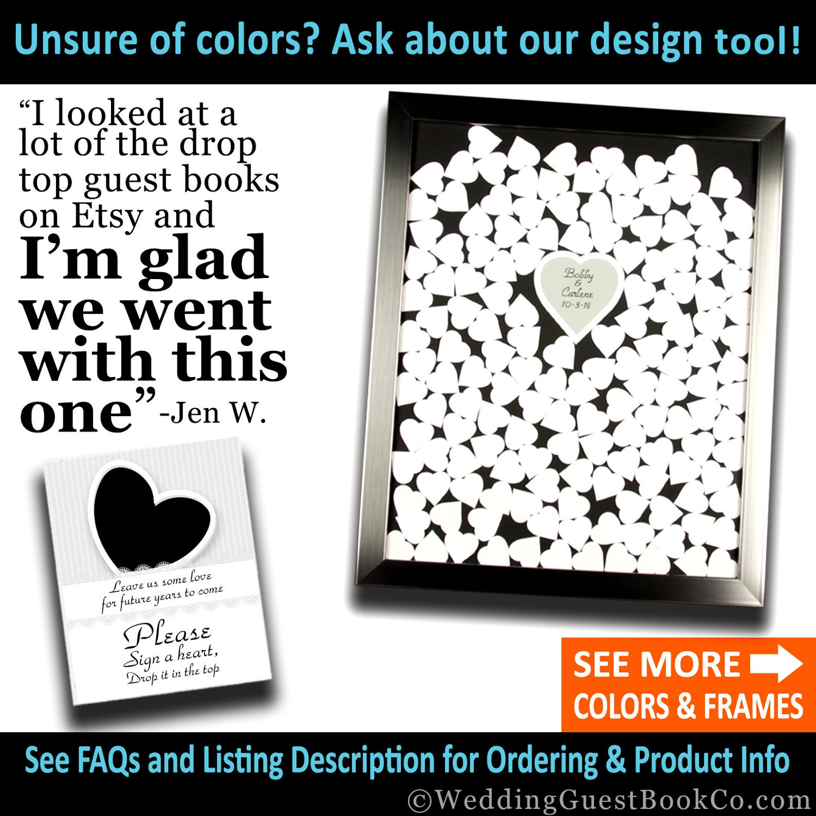 Wedding Guest Book Alternative Drop Box Unique Drop in Top Etsy