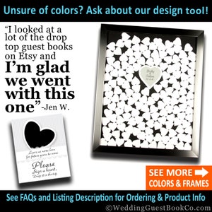 Wedding Guest Book Alternative Drop Box Unique Drop In Top Shadow Box Wedding Guestbook Heart Idea Wood Frame