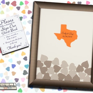 State Guest Book Drop Top Box Custom Guestbook Alternative Wedding Guest Book Frame Rustic Wedding Guestbook Unique Guest Book Alternative