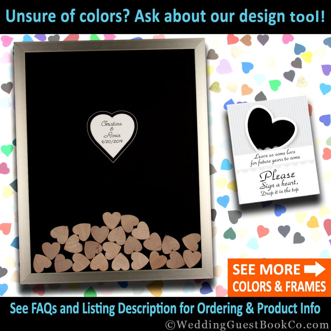 Drop Box Guest Book Heart Drop Box Shadow Box Wedding Etsy