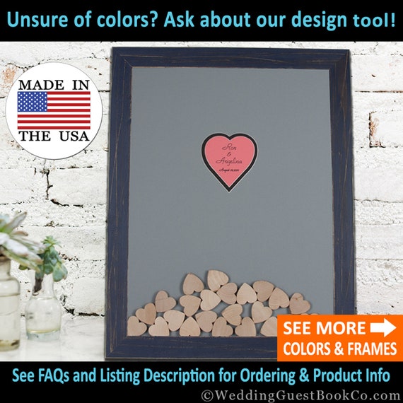 Heart Drop Guest Book Unique Wedding Guest Book Alternative Etsy