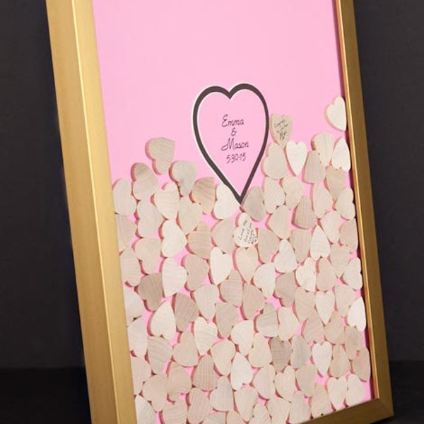 Wedding Guest Book, Alternative Drop Box, Wedding Box Wishes, Guest Book, Guestbook Hearts, Drop Top Box, Guestbook Idea, Guestbook