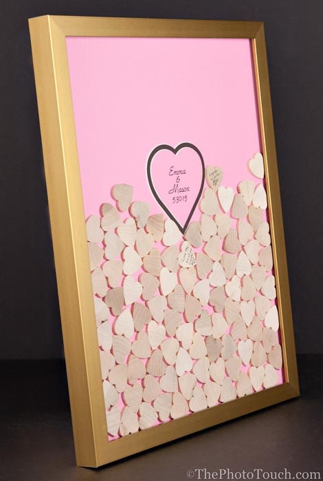 Wedding Guest Book Plinko Drop In Hearts Frame Pick Your