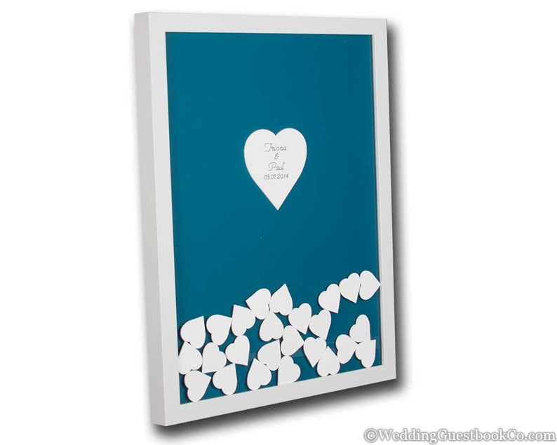 Modern Wedding Guest Book Drop Box Shadowbox Frame Custom Etsy