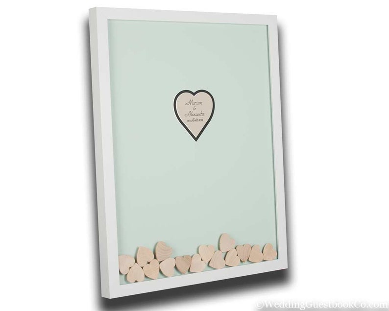 Modern Wedding Guest Book Drop Box Shadowbox Frame Custom Etsy