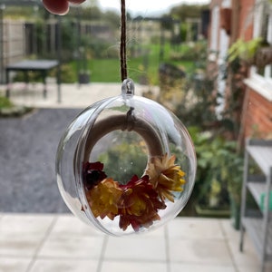 2 or more Flowers in a bauble Perfect Gift image 7