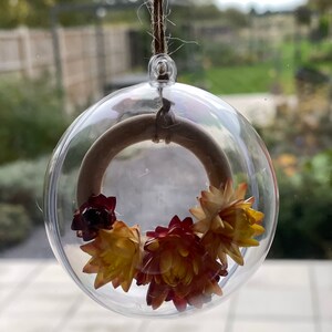 2 or more Flowers in a bauble Perfect Gift image 8