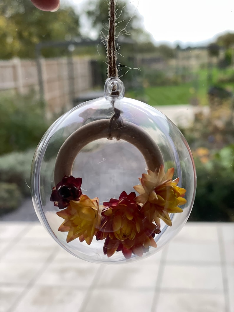 2 or more Flowers in a bauble Perfect Gift image 8