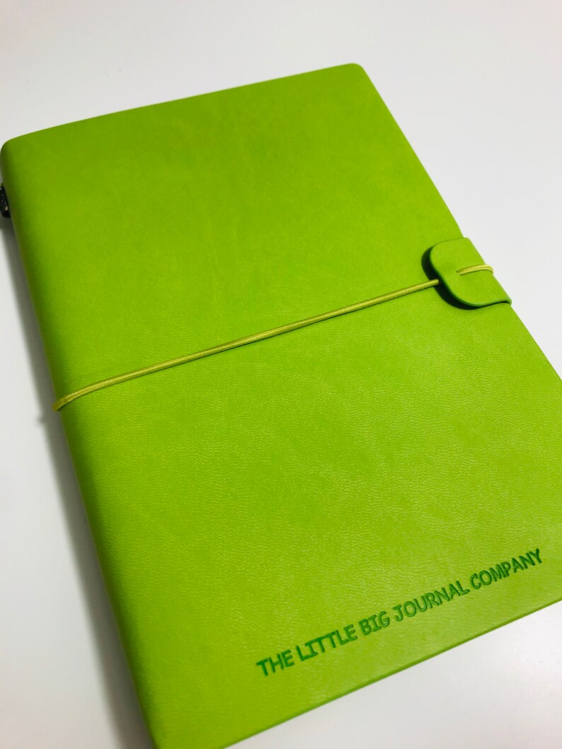 Faux Leather Wrap A5 Refillable Journal Notebook Green with Etsy