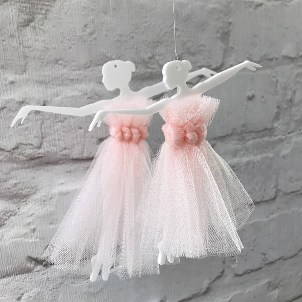 Medium hanging ballerina figure, approx 18cm, nursery decoration, baby's room, girls bedroom, girls decoration, ballet dancer