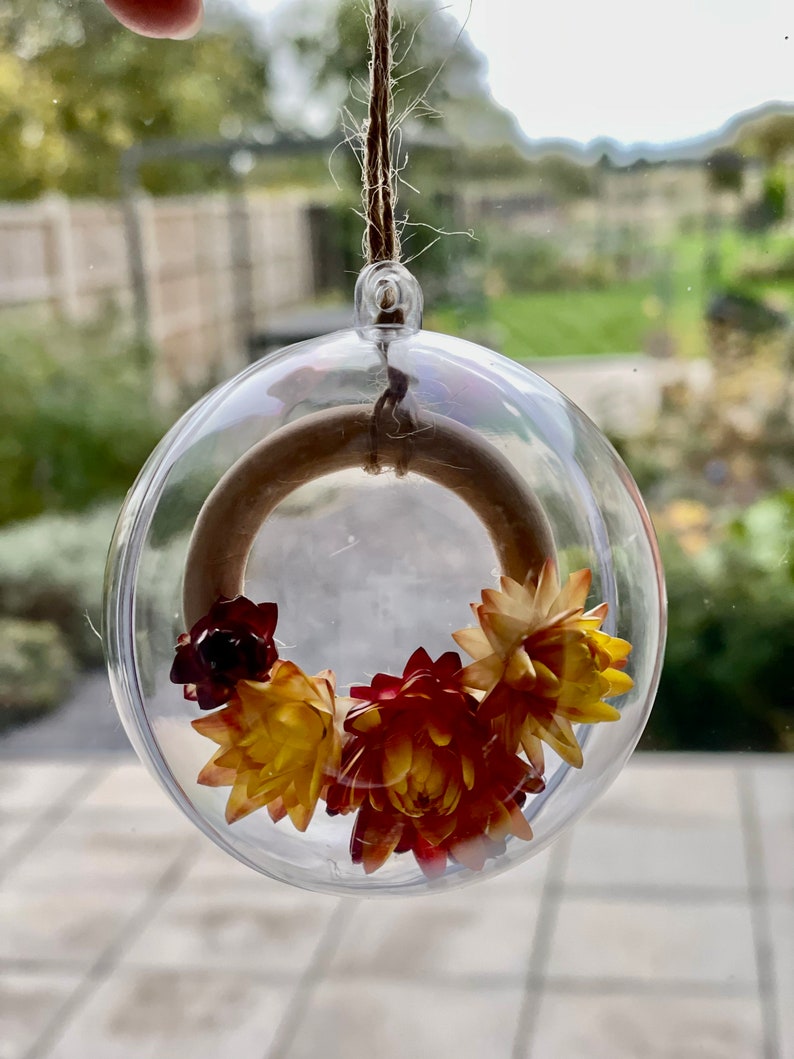 2 or more Flowers in a bauble Perfect Gift image 3