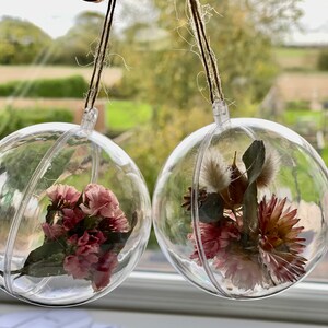 2 or more Flowers in a bauble Perfect Gift image 1