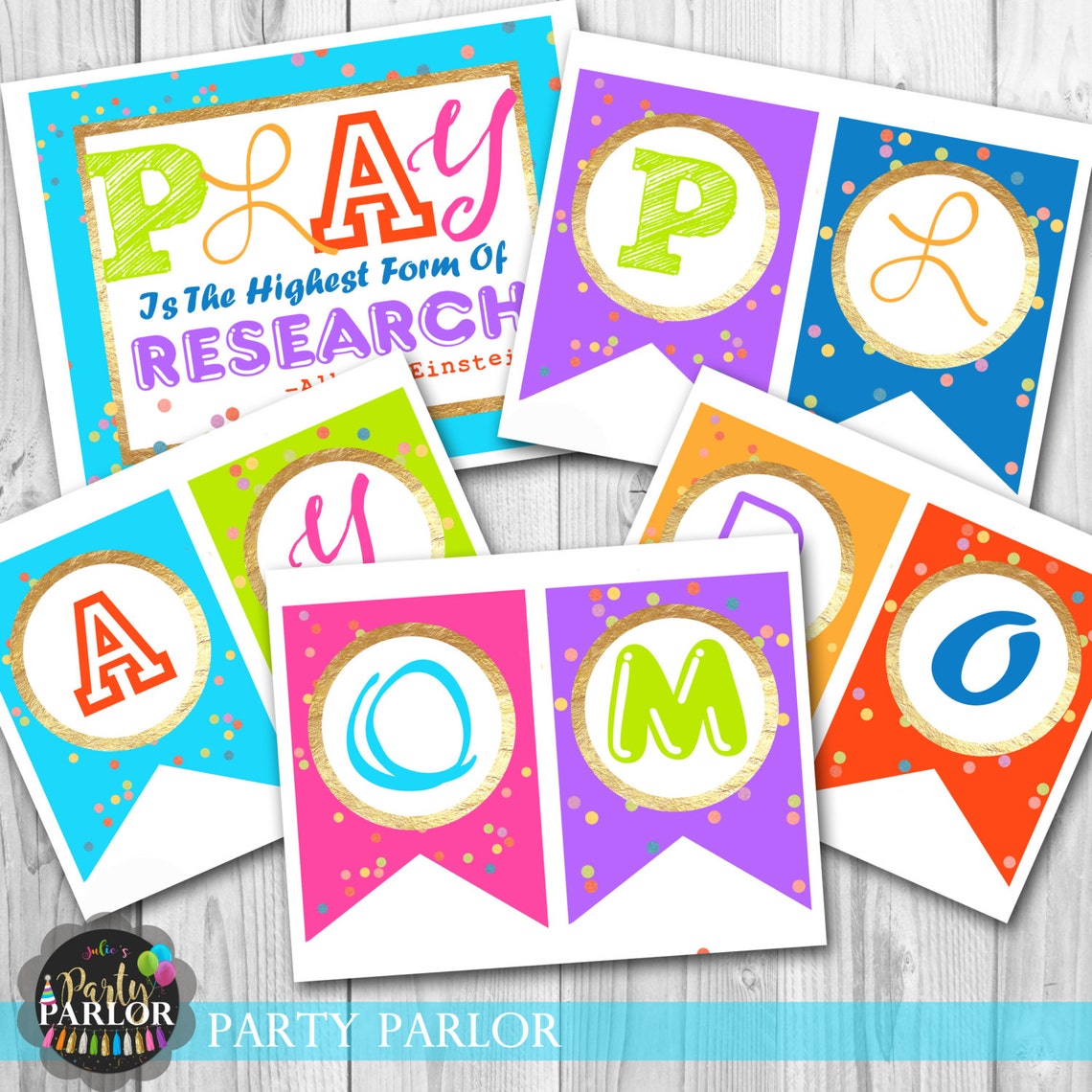 Playroom Flag Banner and Sign Instant Download Set | Etsy