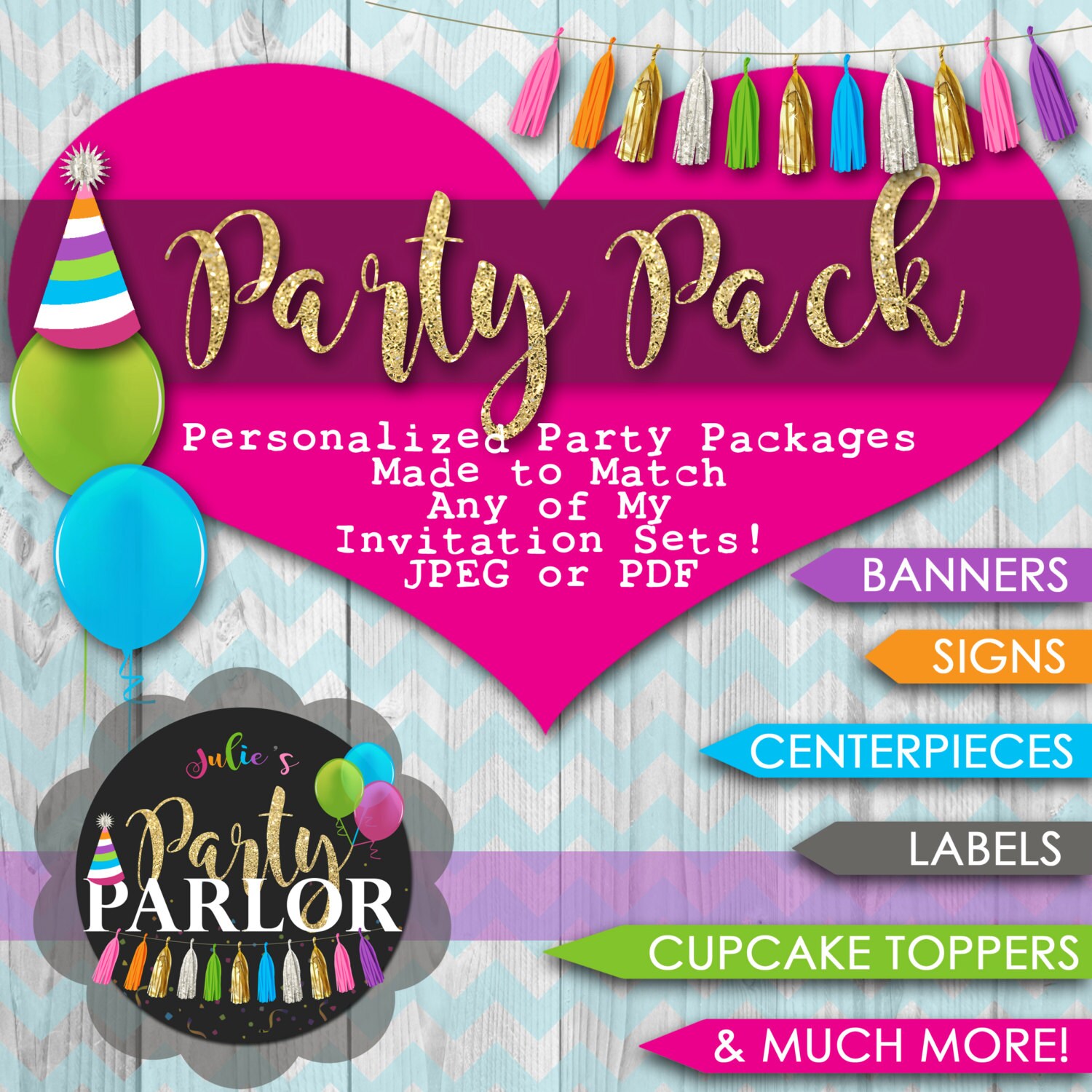 Fiesta Banner and Sign Instant Download Set Etsy