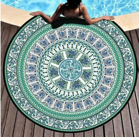 Bohemian Mandala Tapestry Hippie Throw Yoga Mats Beach Bikini Cover Up Towel Rug 