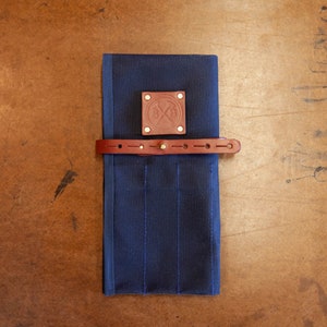 The Orville Waxed Canvas Tool Roll Navy