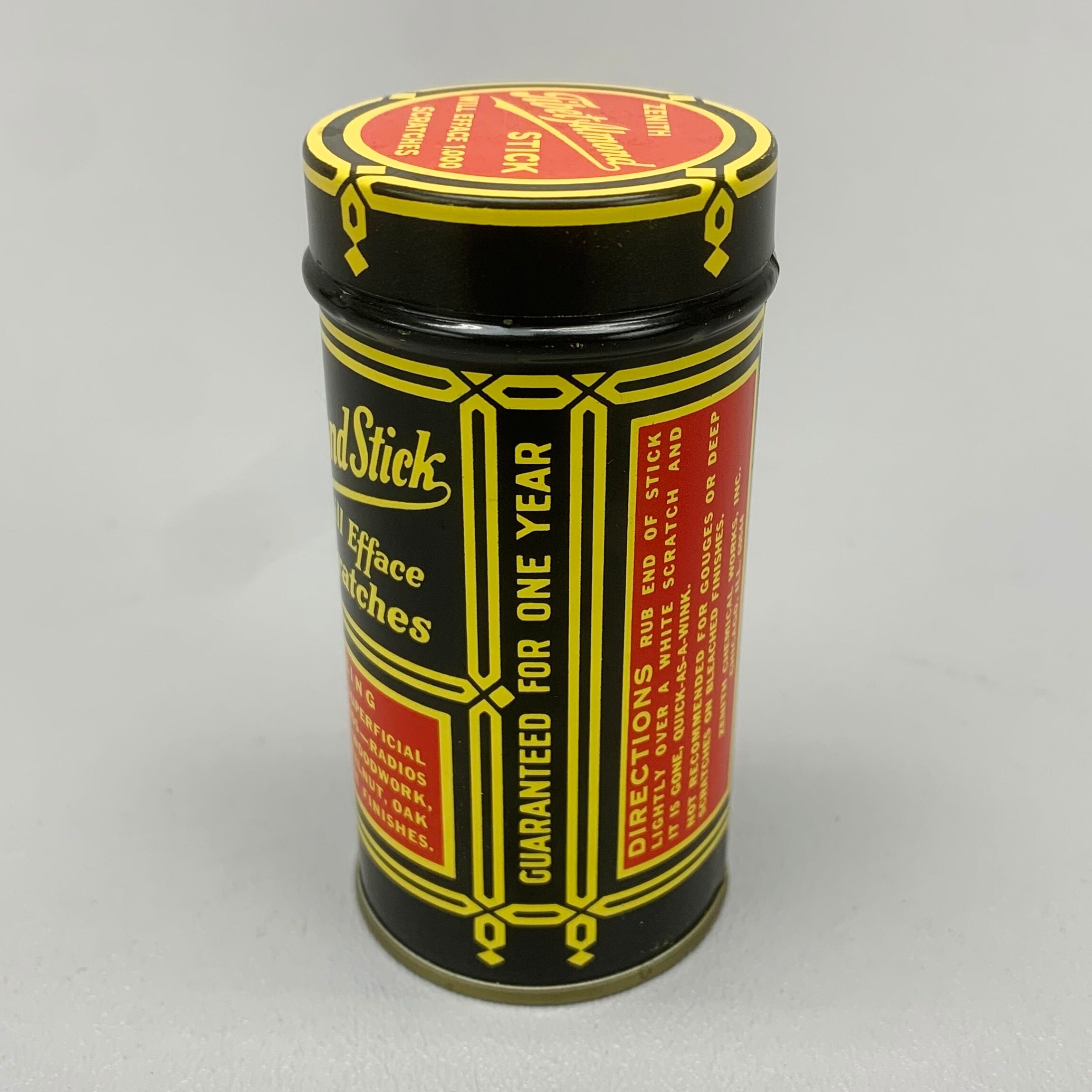 Zenith Tibet Almond Stick Scratch Remover Advertising Tin & Contents Vintage