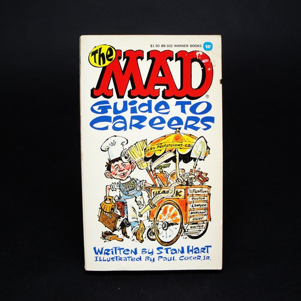 The MAD Guide to Careers, Mad Magazine, Vintage Alfred E. Neuman Adult Humor Paperback Comedy Comic Book, Warner Books 1978 1st Printing