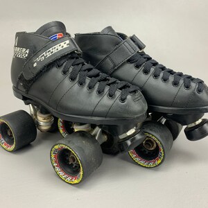 Reidell Carrera Roller Derby Black Leather Roller Skates With