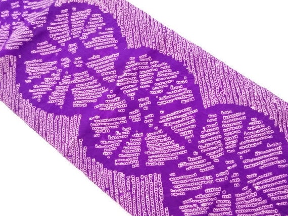 SOLD/Silk Shibori Tiedai Nagoya Obi : Purple