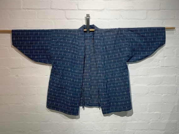 SOLD  Circa 1930-50s Vintage Cotton Kasuri Ikat Farmers Work Jacket