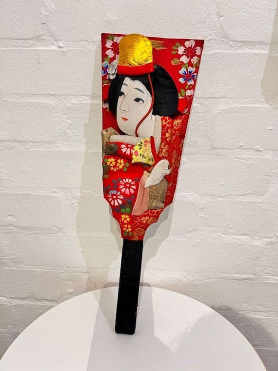 Pre-Wartime Hagoita Japanese Badmington Decorative Wooden Racket (羽子板) -2