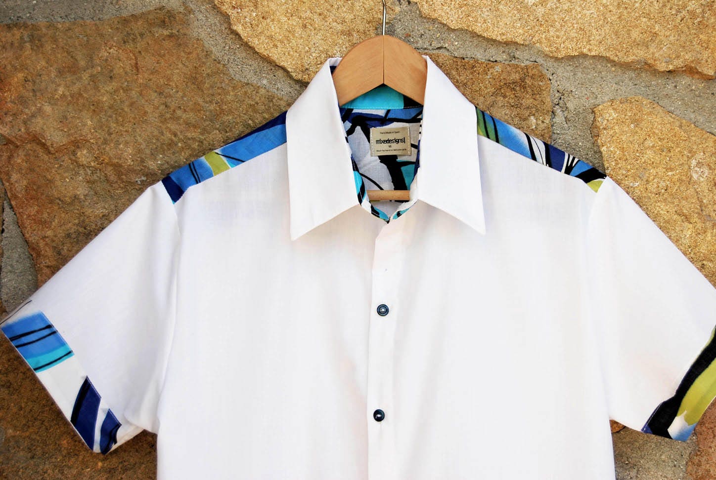 White Mens Shirt Short Sleeve Beach Wedding Tropical Etsy