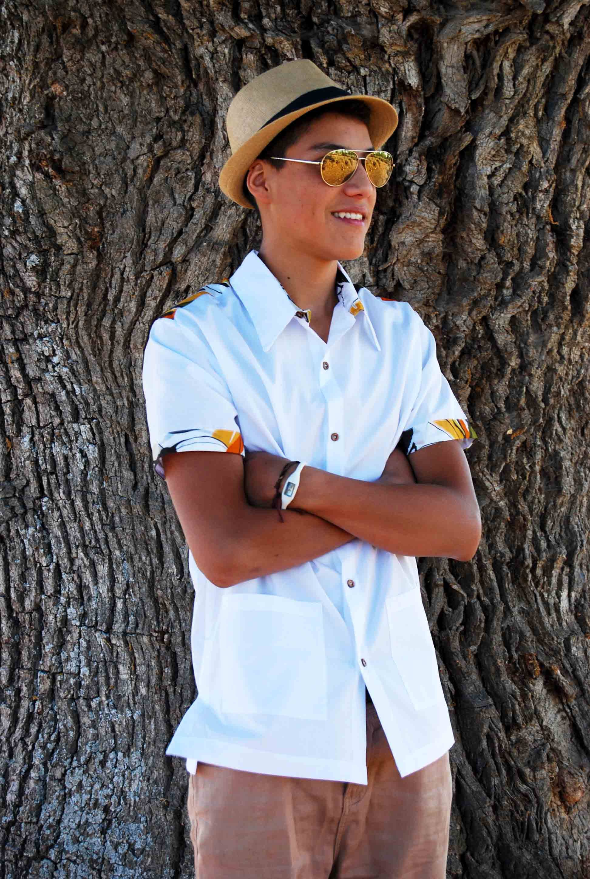 White Mens Shirt Short Sleeve Beach Wedding Tropical Etsy