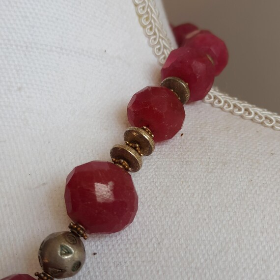 Ruby Root Bead Necklace – Natural Ruby Root Stone… - image 8