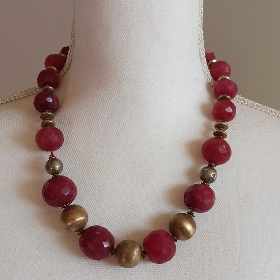 Ruby Root Bead Necklace – Natural Ruby Root Stone… - image 6