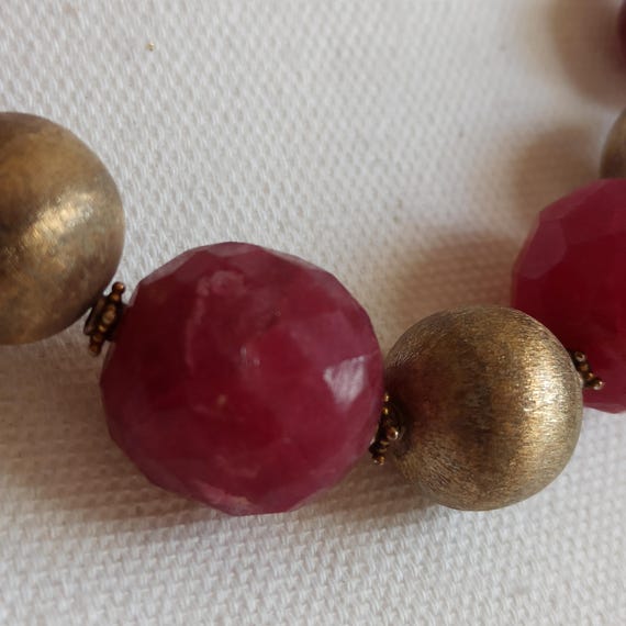 Ruby Root Bead Necklace – Natural Ruby Root Stone… - image 2