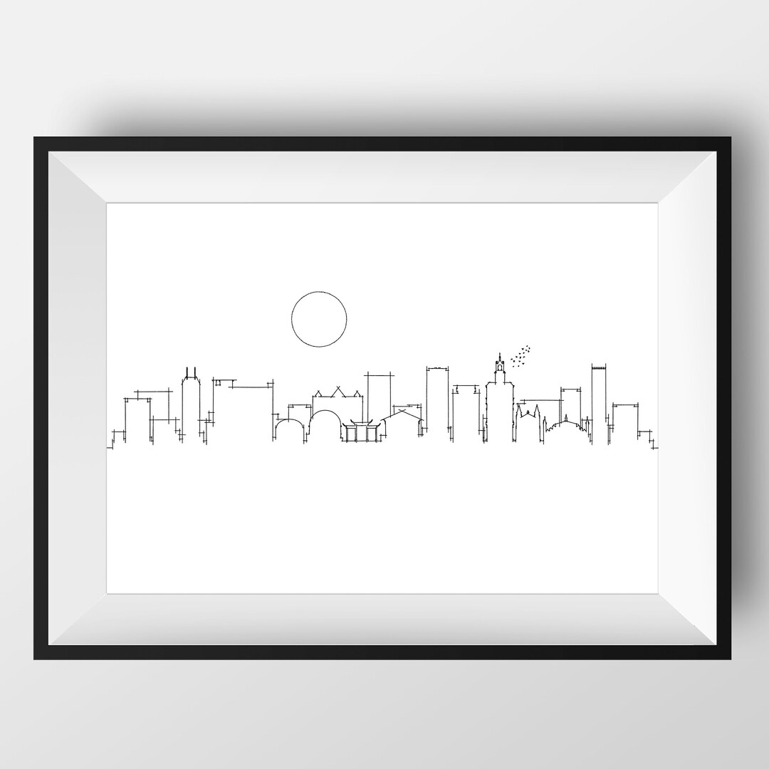 San Jose Skyline San Jose Art San Jose Print San Jose Etsy